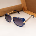 Clooriss Gold And Grey Gradient Retro Square Sunglasses