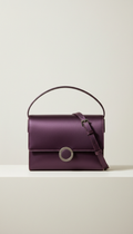 Plum silk crossbody bag