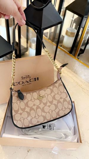 Coaach teri shoulder bag in signature canvas bag with box