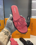 LOUIIS VUIITTON FLATS BACK SLIDE WITH BRAND BOX