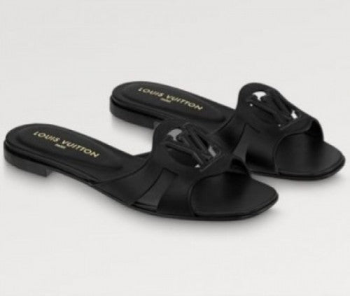 LOUIIS VUIITTON FLATS BACK SLIDE WITH BRAND BOX