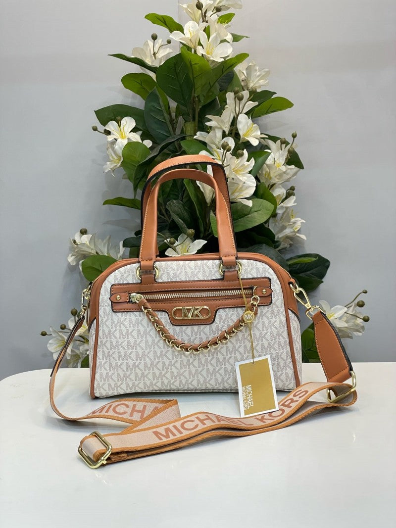 Miichael korrs willias burg boston bag with dust bag white