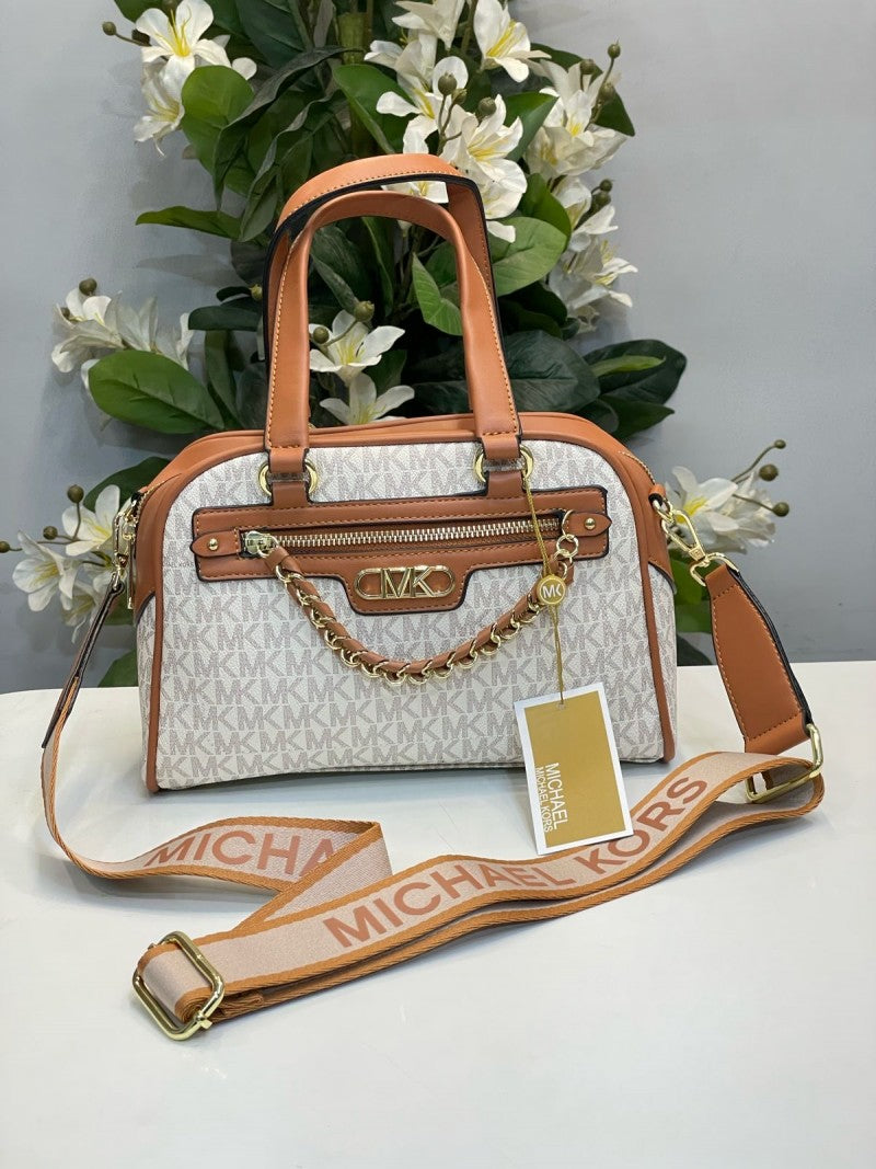Miichael korrs willias burg boston bag with dust bag white