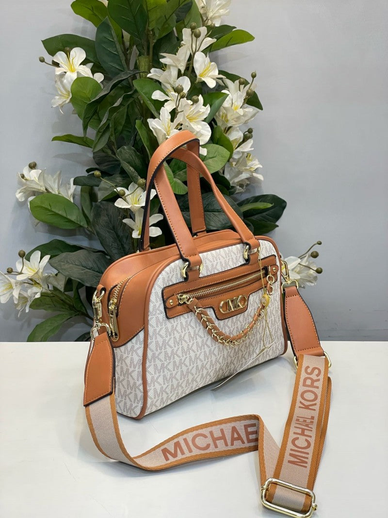 Miichael korrs willias burg boston bag with dust bag white