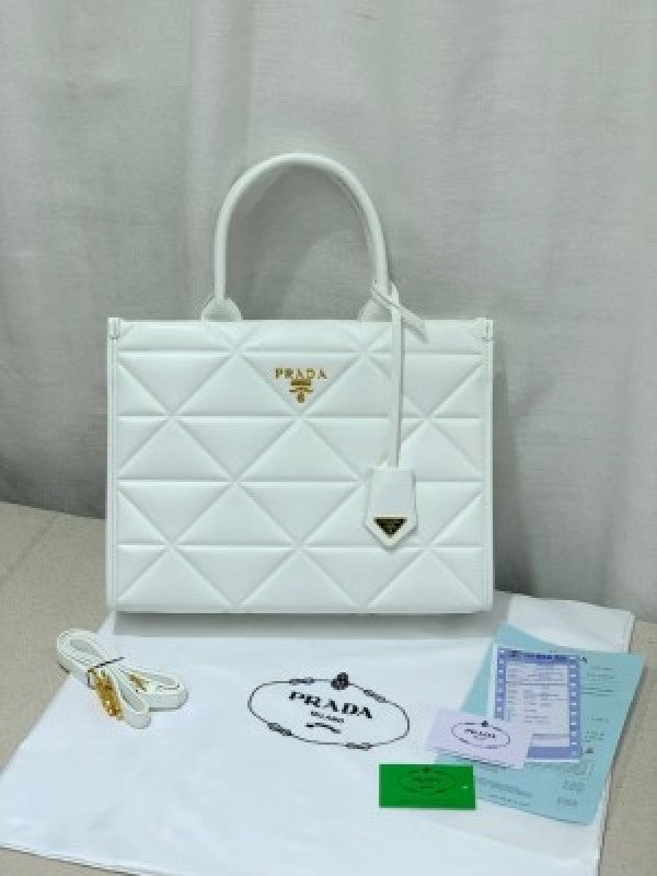 Prrada leather symbole tote bag with dust cover & dust bag