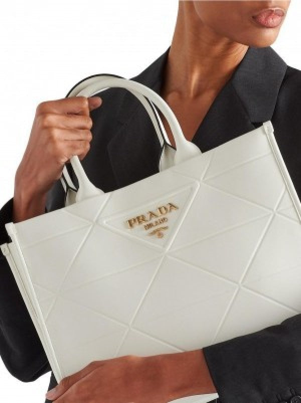 Prrada leather symbole tote bag with dust cover & dust bag