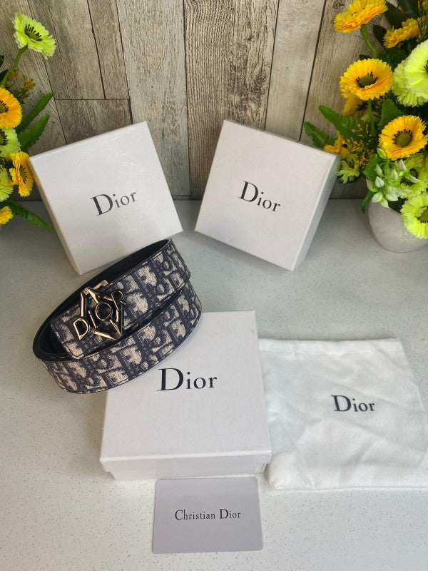 CD DIIOR MENS BELT WID OG BOX CARD & DUST BAG