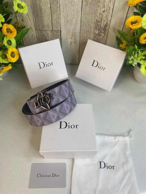 CD DIIOR MENS BELT WID OG BOX CARD & DUST BAG