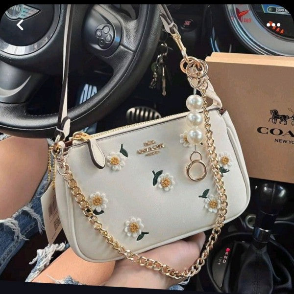 Coaach Nolita Classy Flower Patch Sling Bag With box