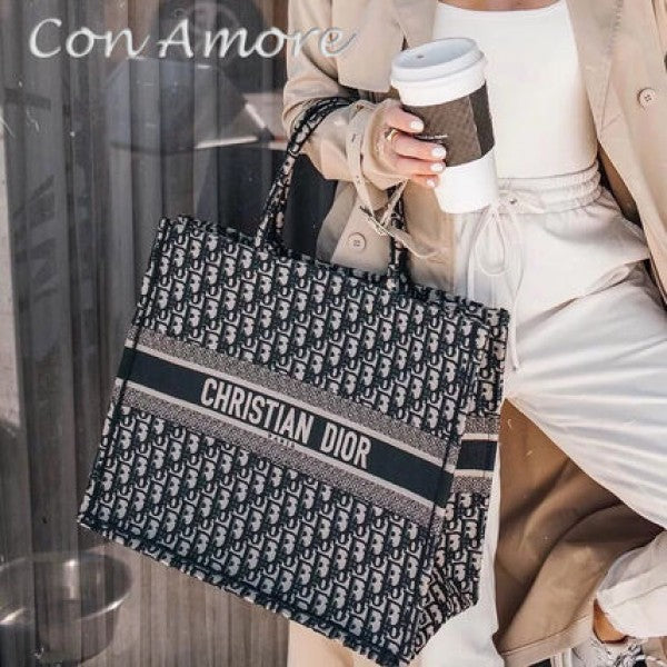 Chriistian Diior book tote bag premium quality with scarf&og box