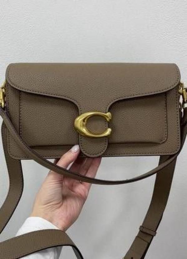 Coaach tabby  shoulder bag in dark stone color with box