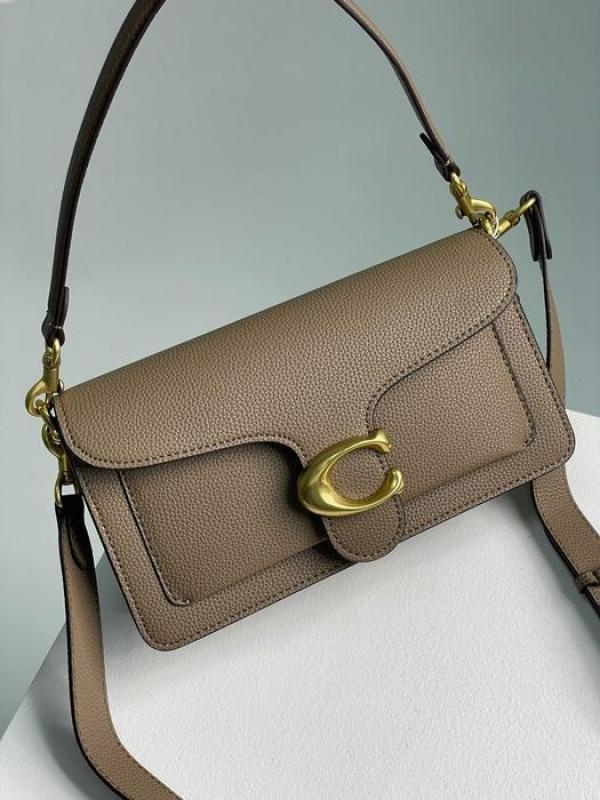 Coaach tabby  shoulder bag in dark stone color with box