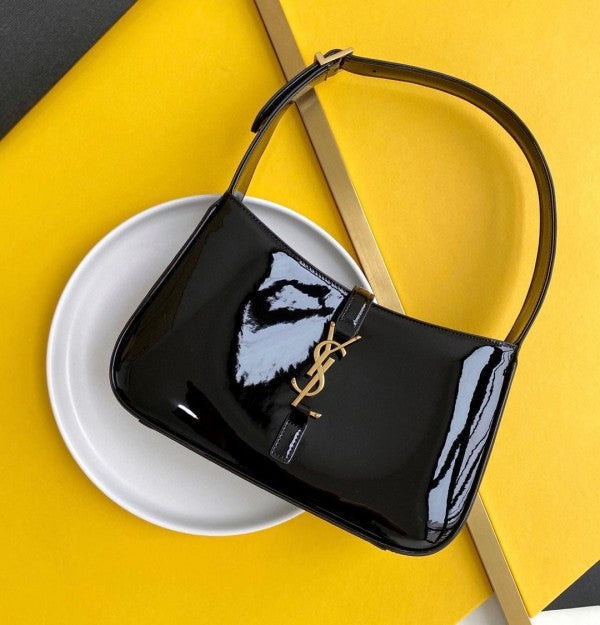 Saiint Laurent patent hobo bag glossy with og box