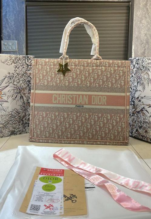 Chriistian Diior book tote bag premium quality with scarf&og box