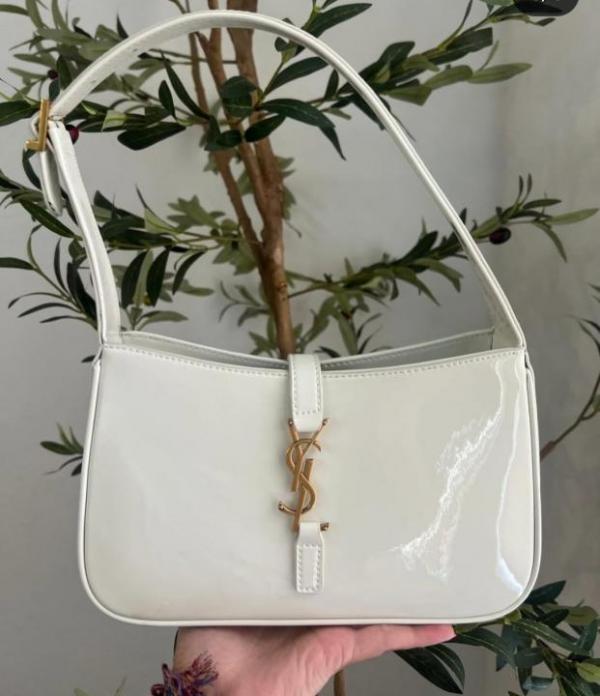 Saiint Laurent patent hobo bag glossy with og box