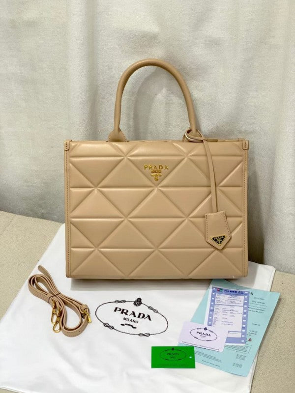 Prrada leather symbole tote bag with dust cover & dust bag