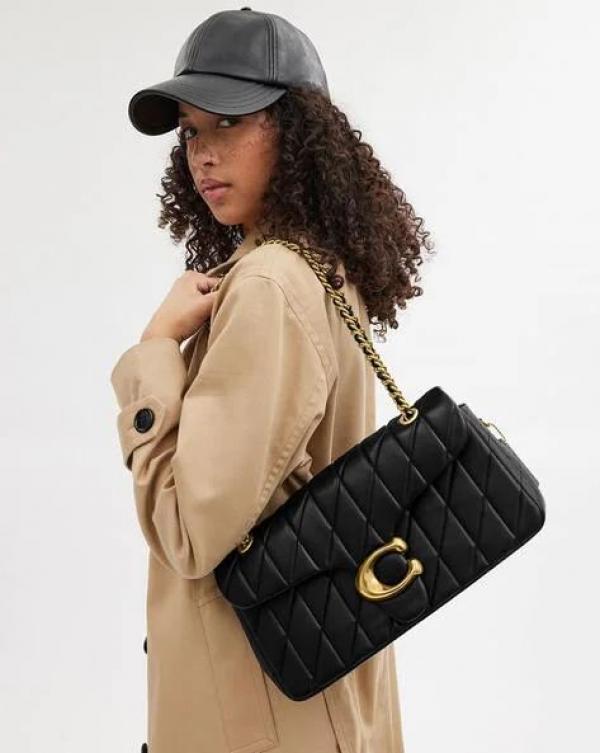 Coaach Tabby Quilted Leather Shoulder Bag With Box Dust bag Bill