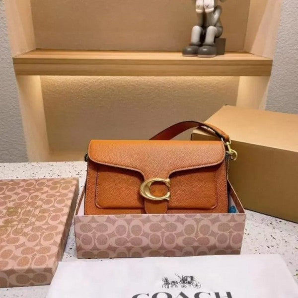 Coaach tabby  shoulder bag in dark stone color with box