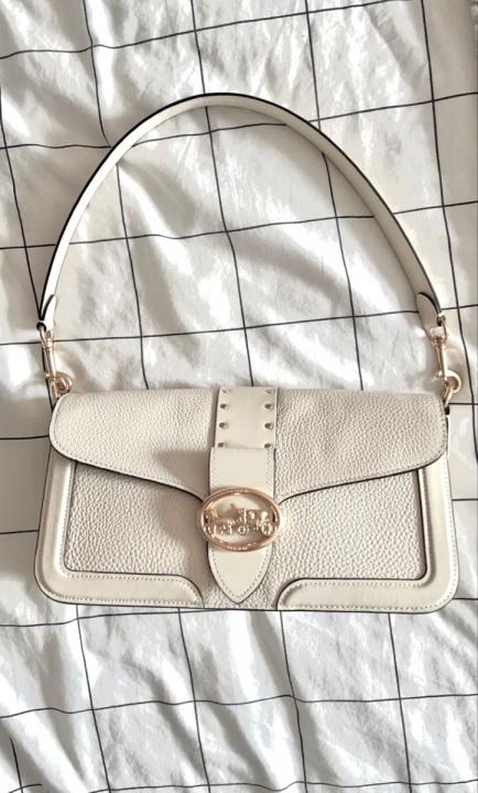 coaach Georgie flower daisy embroidery tabby shoulder bag with box