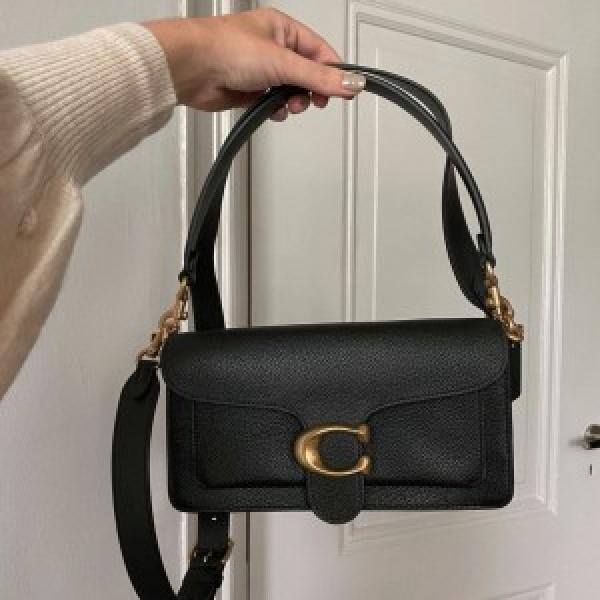 Coaach tabby  shoulder bag in dark stone color with box