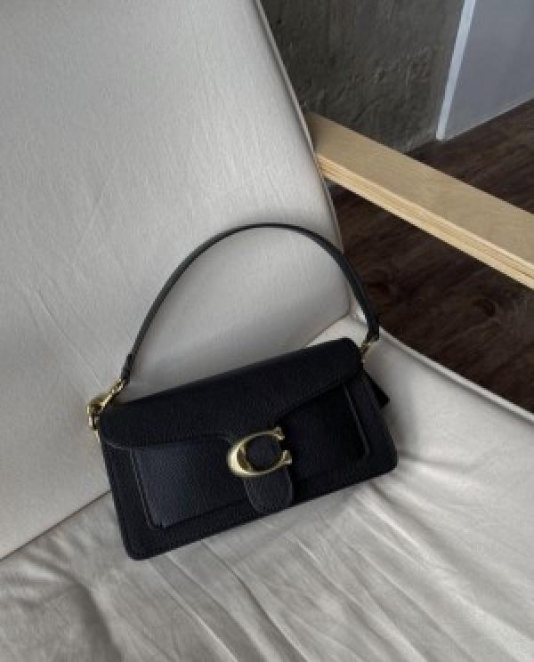 Coaach tabby  shoulder bag in dark stone color with box