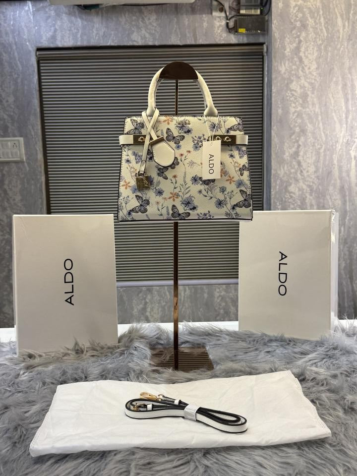 Aldoo Lisbon Womens White Satchel with box