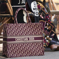 Chriistian Diior book tote bag premium quality with scarf&og box