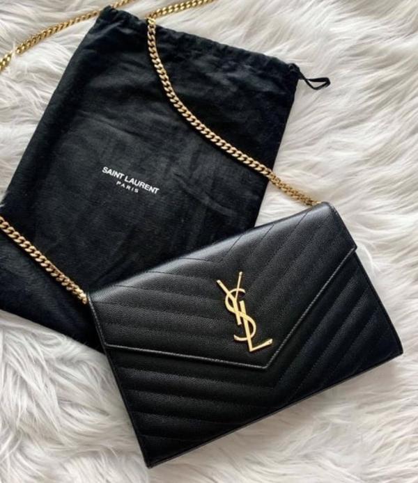 Saiint Laurrent Envelope Bag With Double Box & Dust Cover