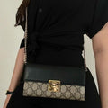 Guccii Padlock Chainwallet With Original Box