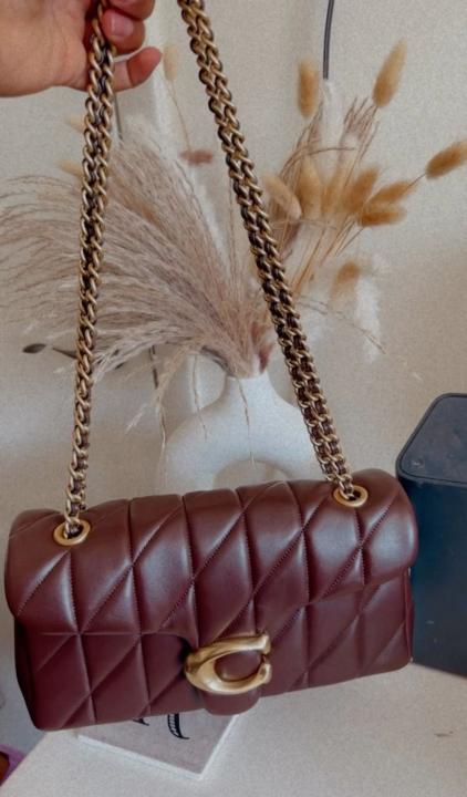 Coaach Tabby Quilted Leather Shoulder Bag With Box Dust bag Bill