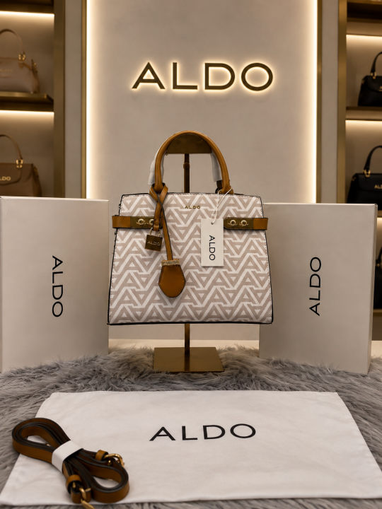 Aldoo Lisbon Womens White Satchel with box