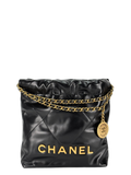 Chanell pre owned Chain Hobo Quilted Calfskin Mini crossbody bag with premium quality box