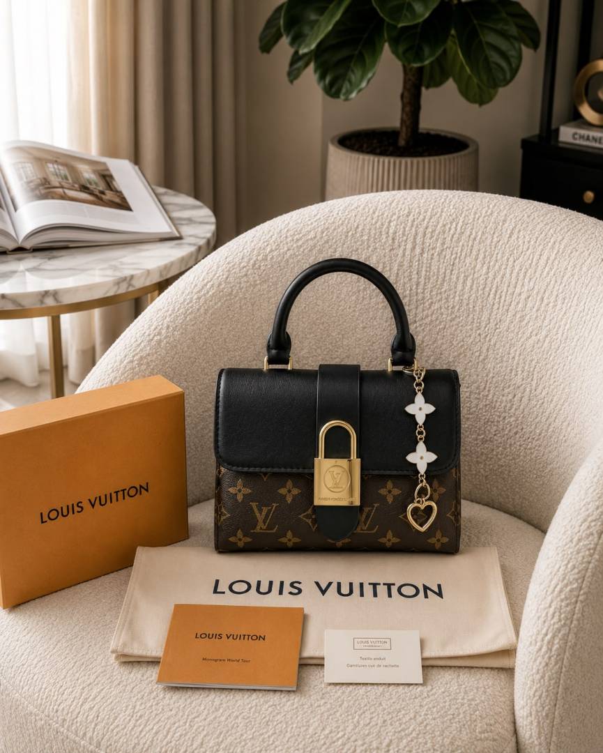 LOIUSS VUTTON LOCKY HANDBAG WITH PREMIUM QUALITY BOX
