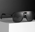 Luciinda Black and Black rectangle sunglasses