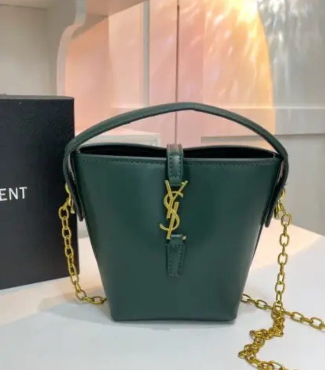 saiint luarent bucket bag with og box