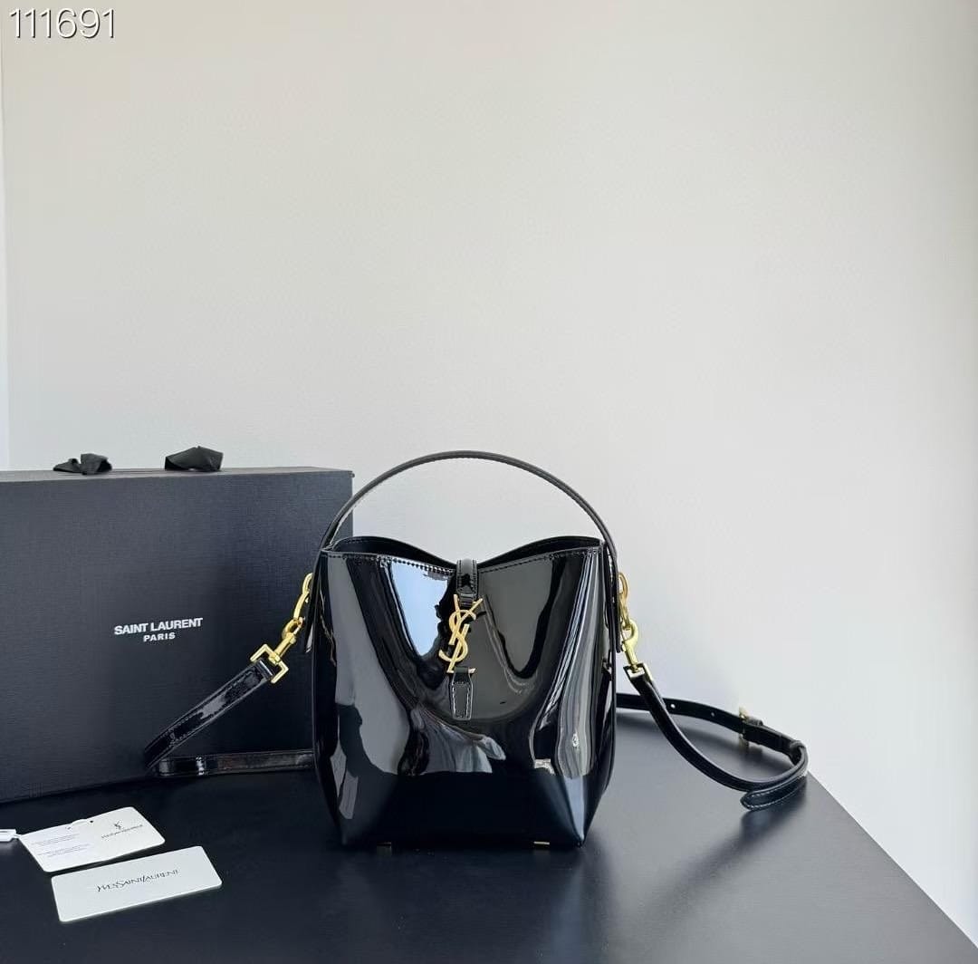 saiint luarent bucket bag with og box