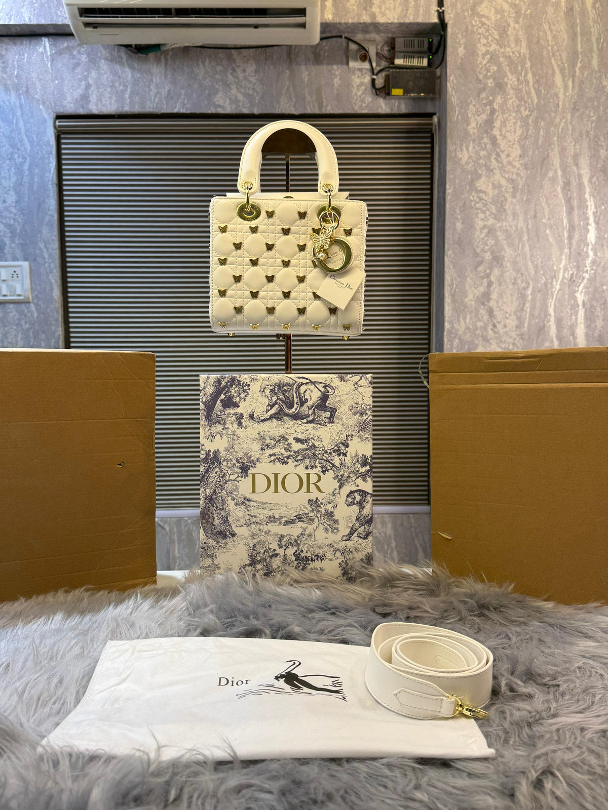 Chriistian DIIOR LADY BAG WITH BRAND DOUBLE BOX