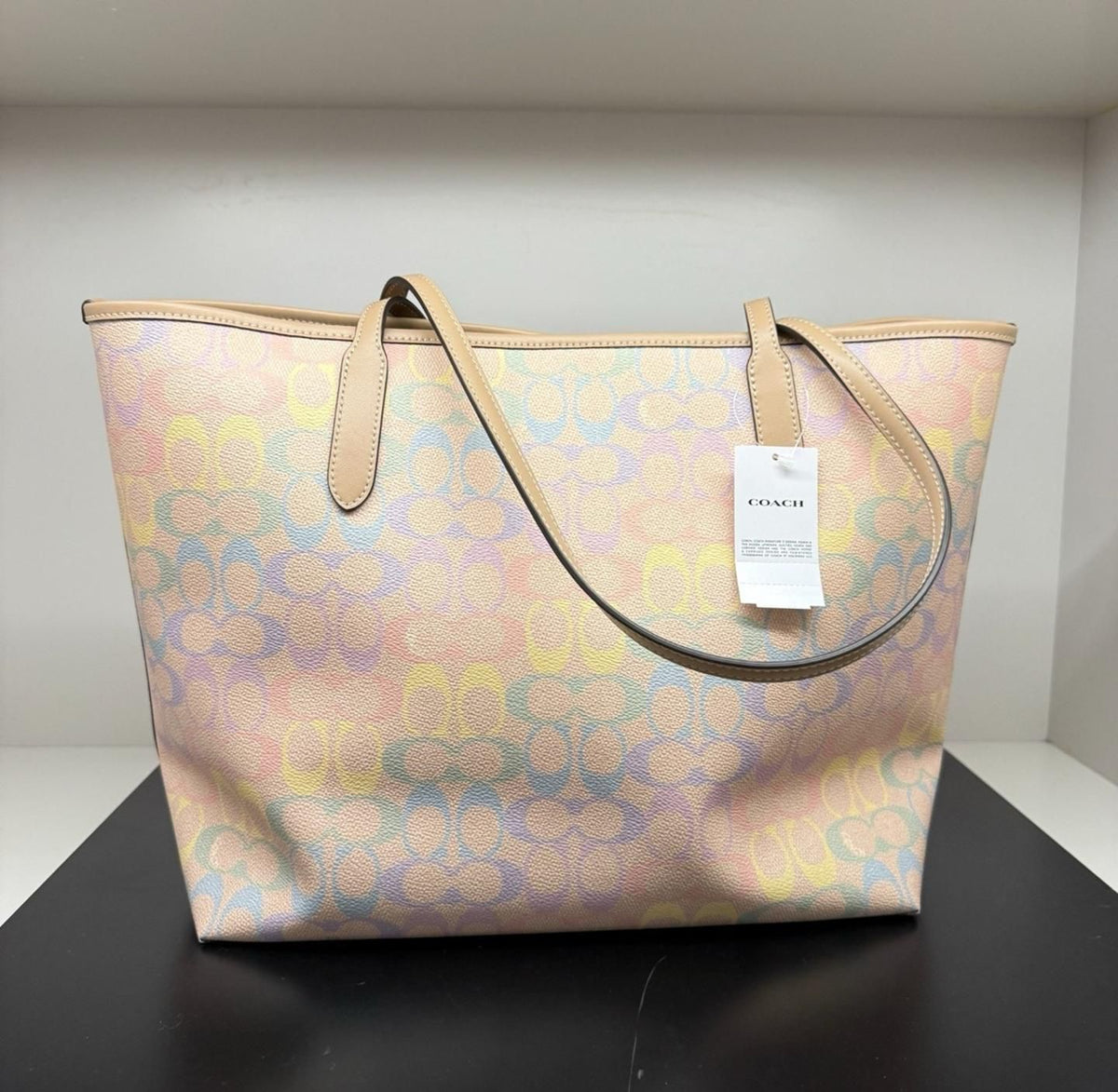 Coachh City Tote bag in Rainbow Signature Canvas Bag with Box premium quality