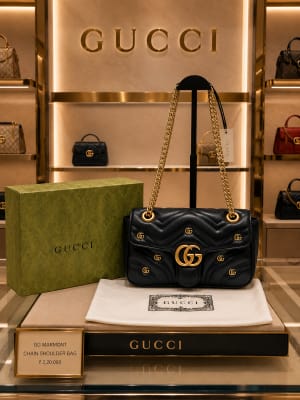GUCCII MARMONT SHOULDER BAG WITH DUST BAG FOLDING BOX