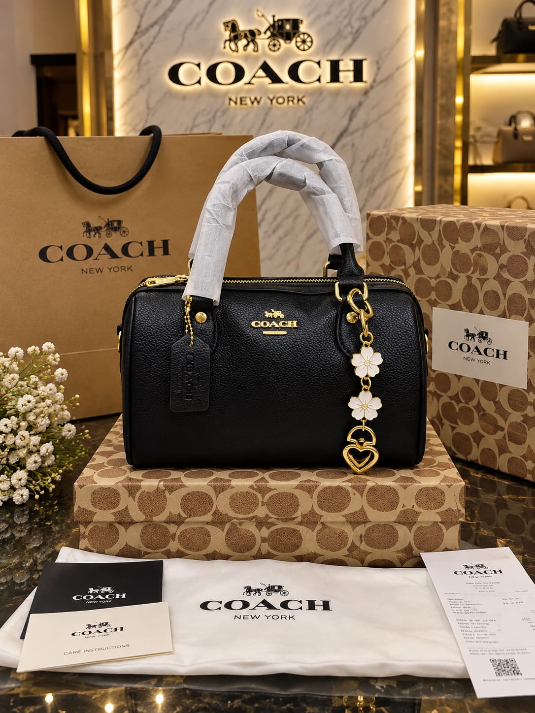 Coachh rowan speedy mini Duffle bag withpremium quality box