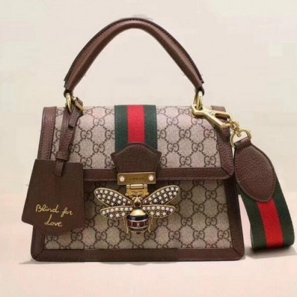 guccii bee queen margaret gg hand bag with box