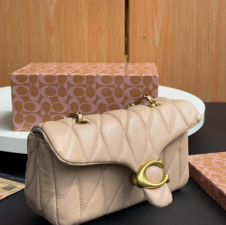 Coaach Tabby Quilted Leather Shoulder Bag With Box Dust bag Bill