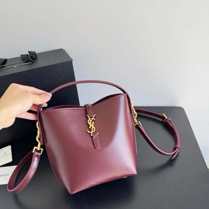 saiint luarent bucket bag with og box