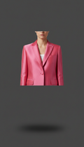 Punch Pink Structured Silk Blazer