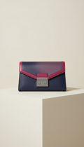 Vivid rose accent clutch