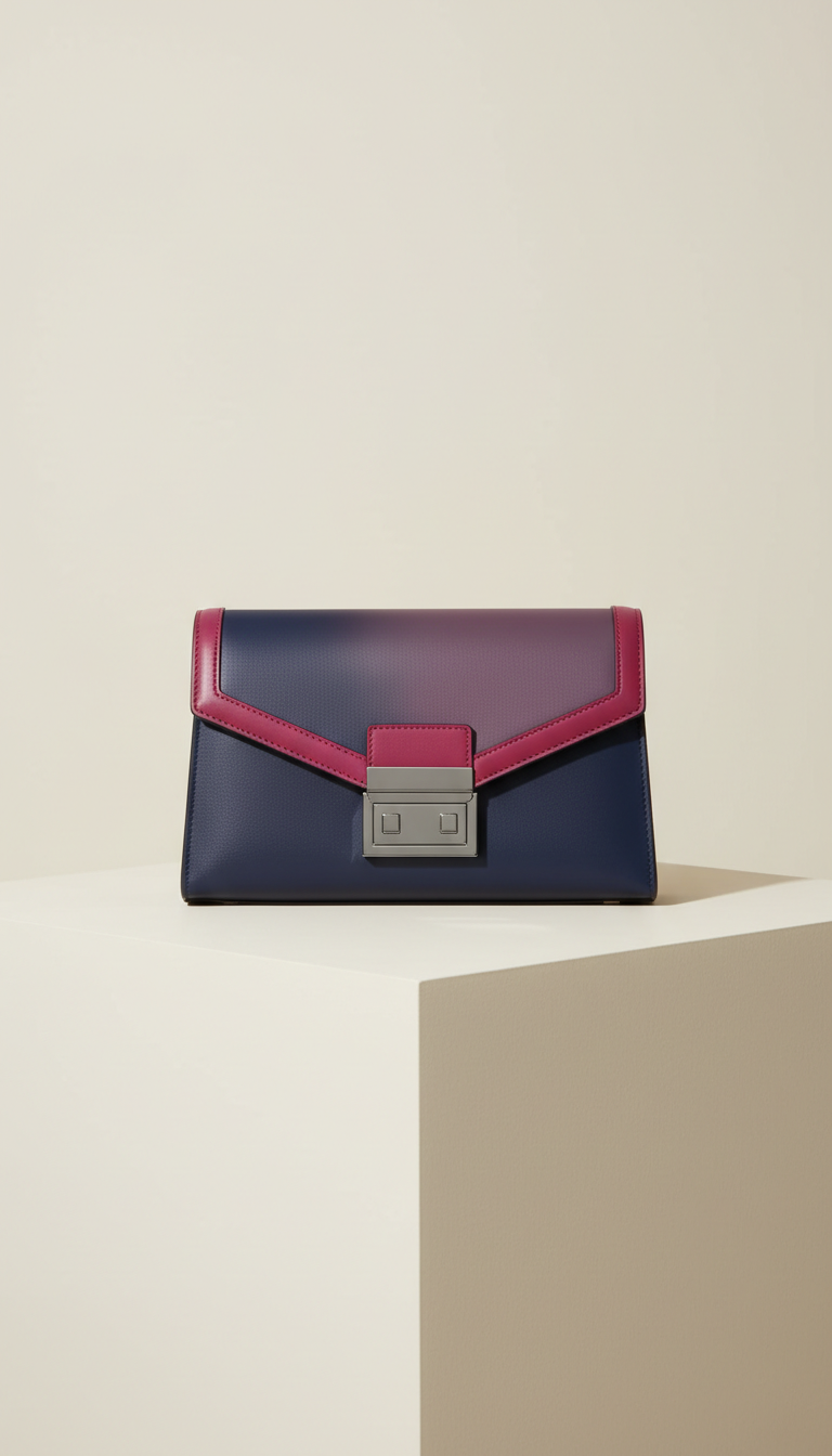Vivid rose accent clutch